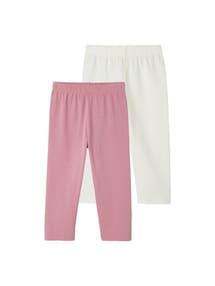 2er-Pack Mädchen 3/4-Leggings BASIC