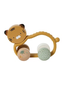 Baby Tiger-Rassel aus Silikon & Holz FSC®