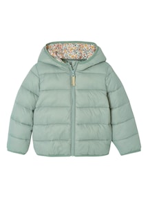 Mädchen Steppjacke mit Kapuze, Recycling-Polyester, Übergangsjacke