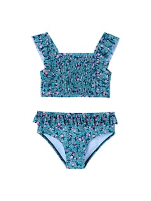 Bikini mit Volants und Blümchen Mädchen