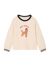 Mädchen Shirt mit Glitzerhund und Recycling-Baumwolle