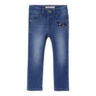 Jeans 5 Pocket Blumenstickerei