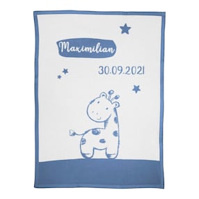 Babydecke Unicade mit Namen 75x100 cm