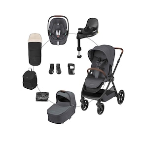 Kombikinderwagen Oxford+ Travel-Set inkl. Pebble 360 Pro 2, Familyfix 360 Pro und Zubehör-Set