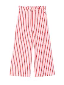 Weite gestreifte Hose aus Ajourstrick, Mädchen, Bundweite verstellbar