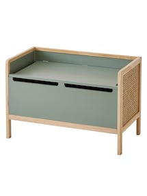 Kinder Truhenbank POESIE mit Rattan