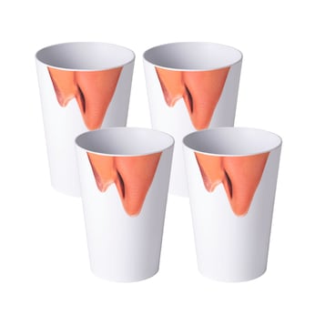 AWAVE  Trinkbecher 400 ml rPET Set 4-teilig, mit Eichstrich