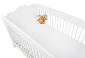 Jersey-Spannbetttücher für Kinderbetten im Doppelpack, weiß