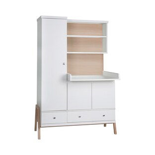 Kleiderschrank und Wickelkommode Holly Nature 1-türig