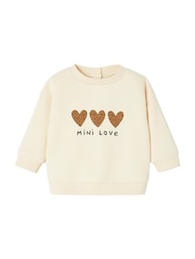 Baby Sweatshirt BASIC mit Message-Print & Recycling-Polyester