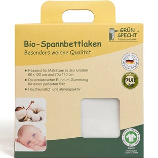 Bio-Spannbetttuch 60x120 - 70x140 cm