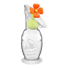 Milchpumpe 100ml mit Saugfuß + Blumenschluss 