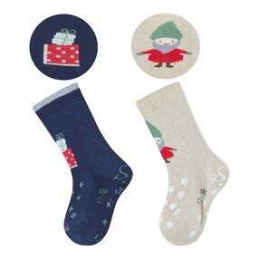 2er-Pack ABS-Krabbelsocken Weihnachten