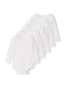 5er-Pack Baby Schlupfbodys, Langarm BASIC