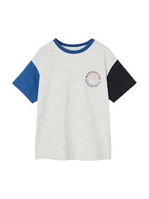 Jungen T-Shirt mit Ärmeln in Kontrastoptik