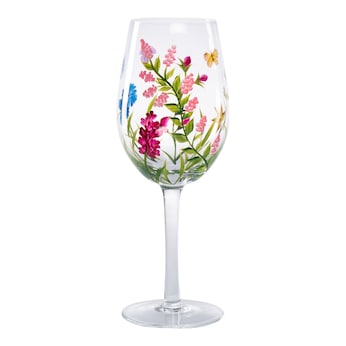 Handgeschilderd wijnglas