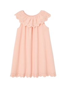 Festliches Mädchen Kleid mit besticktem Kragen