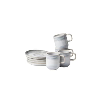 Espressotassen-Set, Steinzeug TIEFER SEE