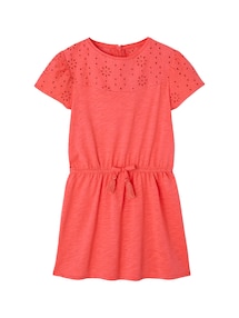 Mädchen Kleid mit Lochstickerei
