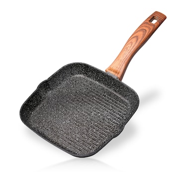 STONELINE Back to Nature Grillpfanne 16 cm | ohne Deckel - Holzoptik