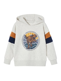 Jungen Kapuzensweatshirt mit Colorblock-Ärmeln