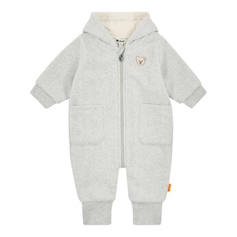 Fleece-Overall Kapuze mit Ohren und Klappfuß