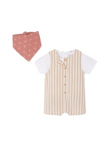 Baby-Set: T-Shirt, Halstuch & Kurzoverall