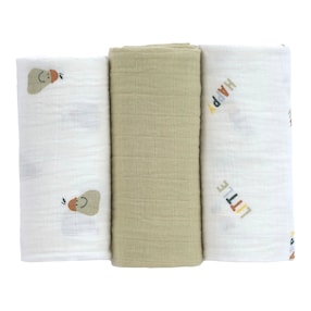 3er-Pack Mullwindeln 60x60 cm