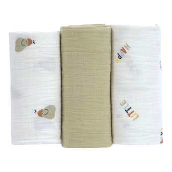 3er-Pack Mullwindeln 60x60 cm