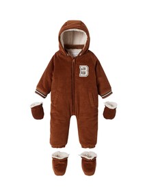Warmer Baby Winter-Overall aus Cord, Wattierung Recycling-Polyester