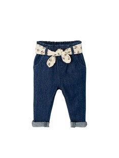 Mädchen Baby Jeans mit Stoffgürtel