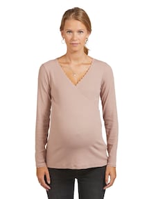Shirt mit Wickelausschnitt, Schwangerschaft & Stillzeit