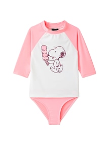 Set aus Badeshirt und Badehose mit UV-Schutz Mädchen PEANUTS SNOOPY