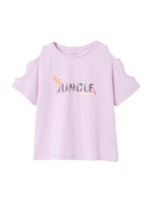 T-Shirt Mädchen JUNGLE mit Cut-Outs