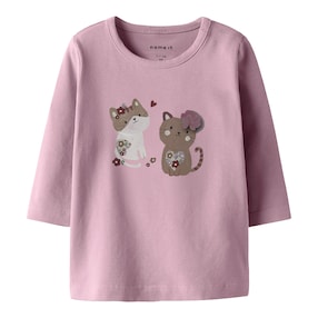 Shirt langarm Katzen