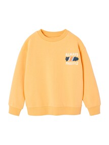 Rundhals-Sweatshirt Jungen mit Recycling-Polyester