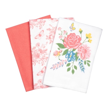 Geschirrtücher-Set „Rose“, 3 Stück