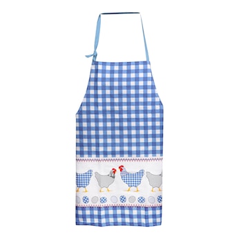 Küchentextilien-Set Schürze & Topflappen „Hühner“, 3-teilig