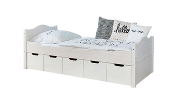Einzelbett "Leni" 90x200 Kiefer Weiß
