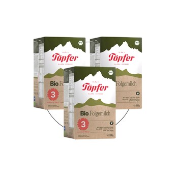 3er Pack Bio Folgemilch 3  600 g