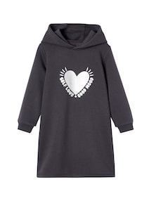 Mädchen Sweatkleid mit Kapuze