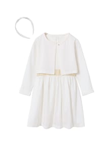 Set aus Kleid, Bolero und Haarreif für Mädchen, Kommunion