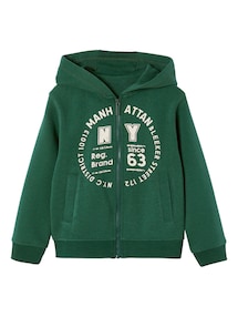 Jungen Sport-Kapuzensweatjacke mit Reißverschluss BASIC