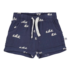 Musselin-Shorts Wellen