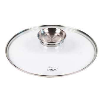 STONELINE Glasdeckel 28 cm mit Aroma-Deckel | Edelstahl