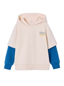 Kapuzensweatshirt im Lagenlook Jungen mit Recycling-Polyester