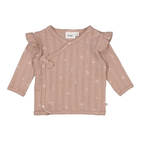 Ajour-Wickelshirt langarm Blumen Rüschen