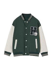 College-Sweatjacke mit Aufnäher Jungen