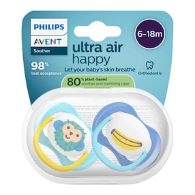 2er-Pack Schnuller ultra air happy, 6-18M