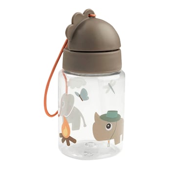 Trinkflasche mit Strohhalm